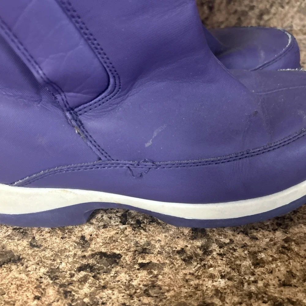 Lands End Big Girls‎ Winter Boots Snow Rain Purple Insulated Size 6